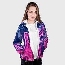 Куртка с капюшоном женская Абстракция, цвет: 3D-белый — фото 2