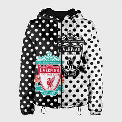 Женская куртка Liverpool черно белые точки