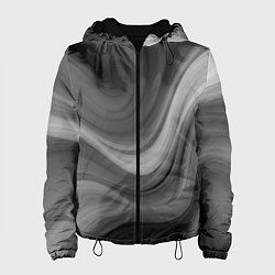 Женская куртка Серые волны абстракция однотонная