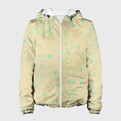 Куртка с капюшоном женская Color beige turquoise, цвет: 3D-белый