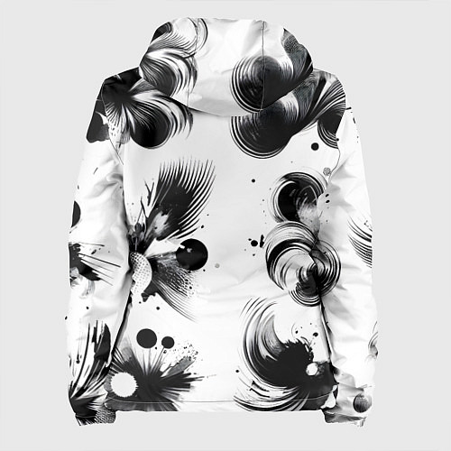 Женская куртка Чёрно-белая абстракция нейроарт / 3D-Белый – фото 2