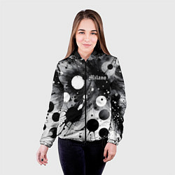 Куртка с капюшоном женская Abstract fantasy pattern - Milano, цвет: 3D-черный — фото 2