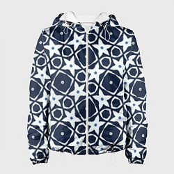 Женская куртка Звезды и ромбы на синем