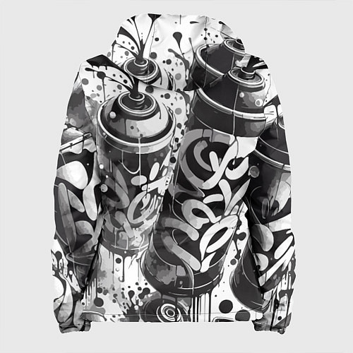 Женская куртка Баллончики с краской - граффити / 3D-Белый – фото 2