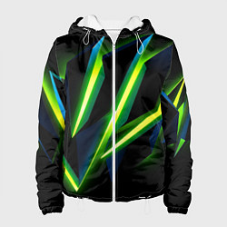 Куртка с капюшоном женская Geometric neon, цвет: 3D-белый