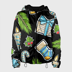 Куртка с капюшоном женская Christmas soul, цвет: 3D-черный