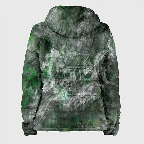 Женская куртка Абстракция - acid boom / 3D-Белый – фото 2