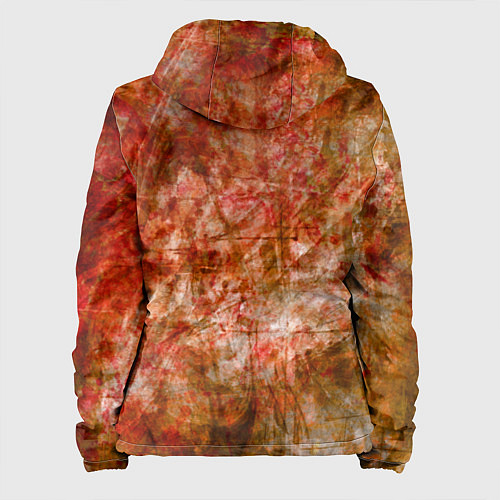 Женская куртка Абстракция - bright red / 3D-Белый – фото 2