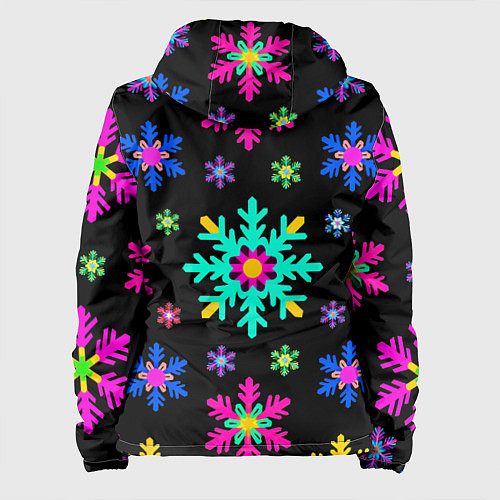 Женская куртка Снежинки ретро / 3D-Белый – фото 2