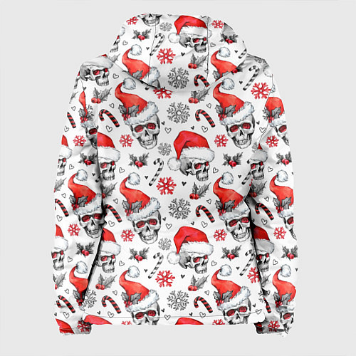 Женская куртка Новогодние черепа / 3D-Белый – фото 2