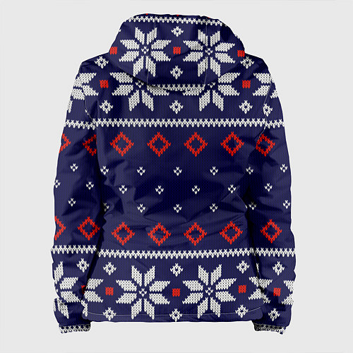 Женская куртка Вязаный новогодний узор / 3D-Белый – фото 2