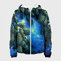 Женская куртка Новогодние ветки елки