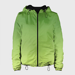 Куртка с капюшоном женская Color green yellow, цвет: 3D-черный