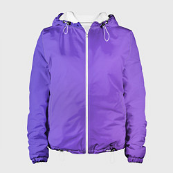 Куртка с капюшоном женская Color purple gradient, цвет: 3D-белый