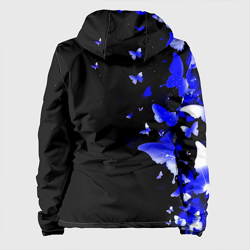 Женская куртка Наполи бабочки текстура / 3D-Белый – фото 2