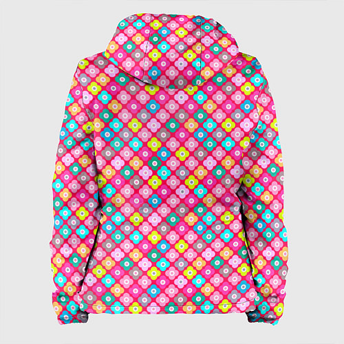 Женская куртка Разноцветный цветочный узор ретро / 3D-Белый – фото 2
