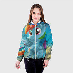 Куртка с капюшоном женская My littlle pony, цвет: 3D-белый — фото 2