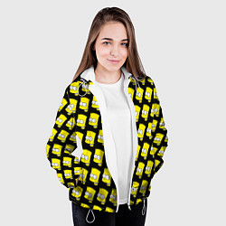 Куртка с капюшоном женская Барт Симпсон: узор, цвет: 3D-белый — фото 2
