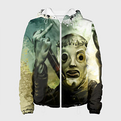 Куртка с капюшоном женская Slipknot, цвет: 3D-белый