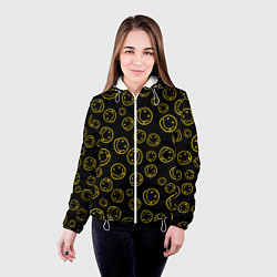 Куртка с капюшоном женская Nirvana Pattern, цвет: 3D-белый — фото 2