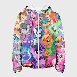 Куртка с капюшоном женская My Little Pony, цвет: 3D-белый