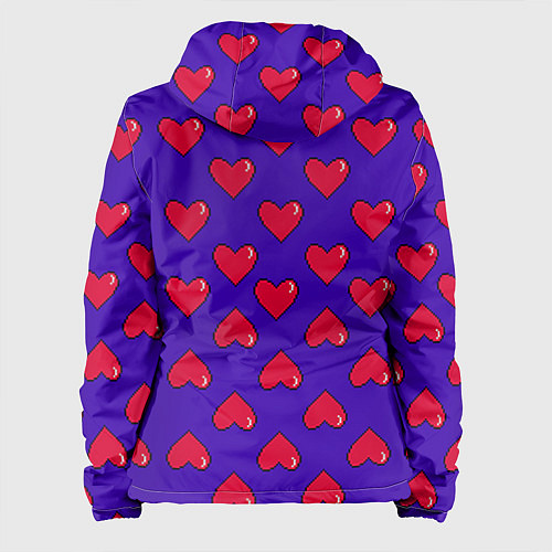 Женская куртка Hearts Pattern / 3D-Белый – фото 2