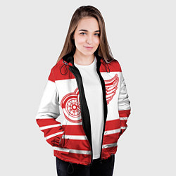 Куртка с капюшоном женская Detroit Red Wings, цвет: 3D-черный — фото 2