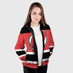 Куртка с капюшоном женская New Jersey Devils, цвет: 3D-черный — фото 2