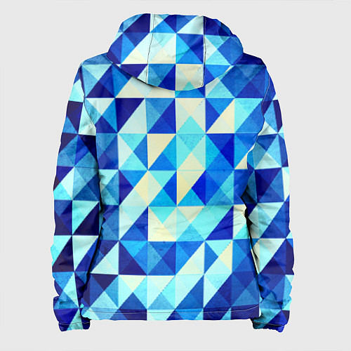 Женская куртка Синяя геометрия / 3D-Белый – фото 2