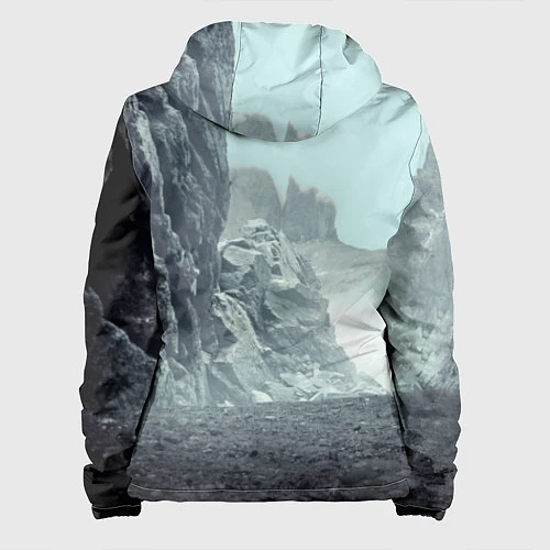 Женская куртка Волк в горах / 3D-Белый – фото 2