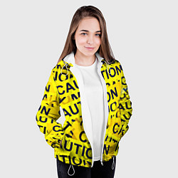 Куртка с капюшоном женская Caution, цвет: 3D-белый — фото 2