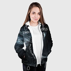 Куртка с капюшоном женская Dark Souls, цвет: 3D-белый — фото 2
