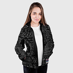 Куртка с капюшоном женская Шпаргалки, цвет: 3D-черный — фото 2