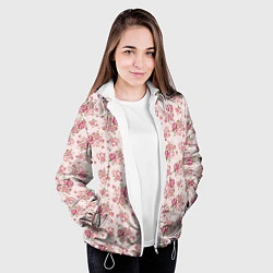 Куртка с капюшоном женская Fashion sweet flower, цвет: 3D-белый — фото 2