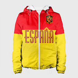 Куртка с капюшоном женская Сборная Испании: Евро 2016, цвет: 3D-белый