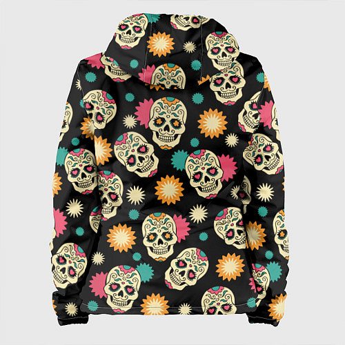 Женская куртка День мертвецов - черепа / 3D-Черный – фото 2