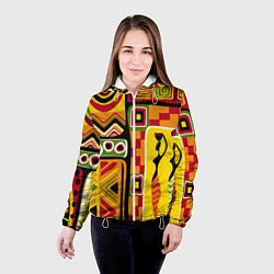 Куртка с капюшоном женская Африка, цвет: 3D-белый — фото 2