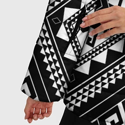 Куртка зимняя женская Индейские мотивы, цвет: 3D-черный — фото 2
