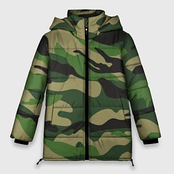Женская зимняя куртка Камуфляж: хаки/зеленый
