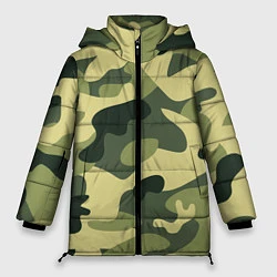 Женская зимняя куртка Камуфляж: зеленый/хаки