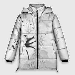 Куртка зимняя женская Белая сакура, цвет: 3D-черный