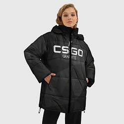 Куртка зимняя женская CS:GO Graphite, цвет: 3D-светло-серый — фото 2