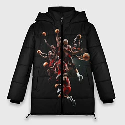 Куртка зимняя женская Michael Jordan Style, цвет: 3D-красный