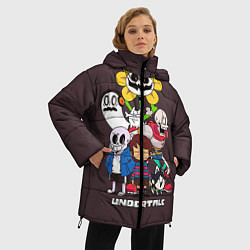 Куртка зимняя женская Undertale 3, цвет: 3D-черный — фото 2