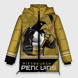 Куртка зимняя женская Pittsburgh Penguins, цвет: 3D-красный