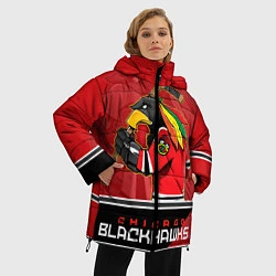 Куртка зимняя женская Chicago Blackhawks, цвет: 3D-черный — фото 2