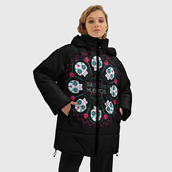 Куртка зимняя женская Череп, цвет: 3D-черный — фото 2