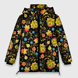 Куртка зимняя женская Хохлома, цвет: 3D-черный