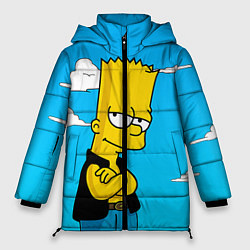 Куртка зимняя женская Задумчивый Барт, цвет: 3D-светло-серый