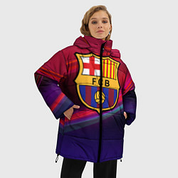 Куртка зимняя женская ФК Барселона, цвет: 3D-черный — фото 2